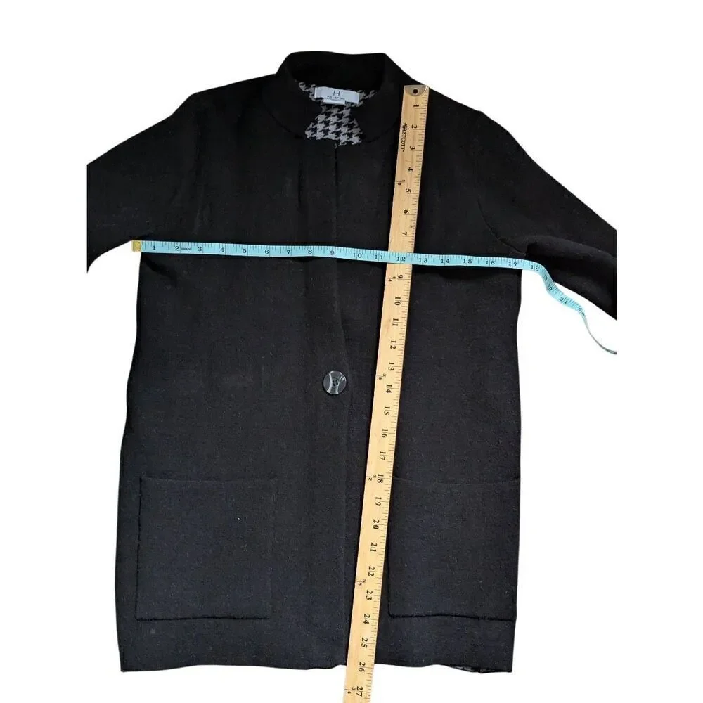 H by Halston One button hounds tooth cardigan size Small